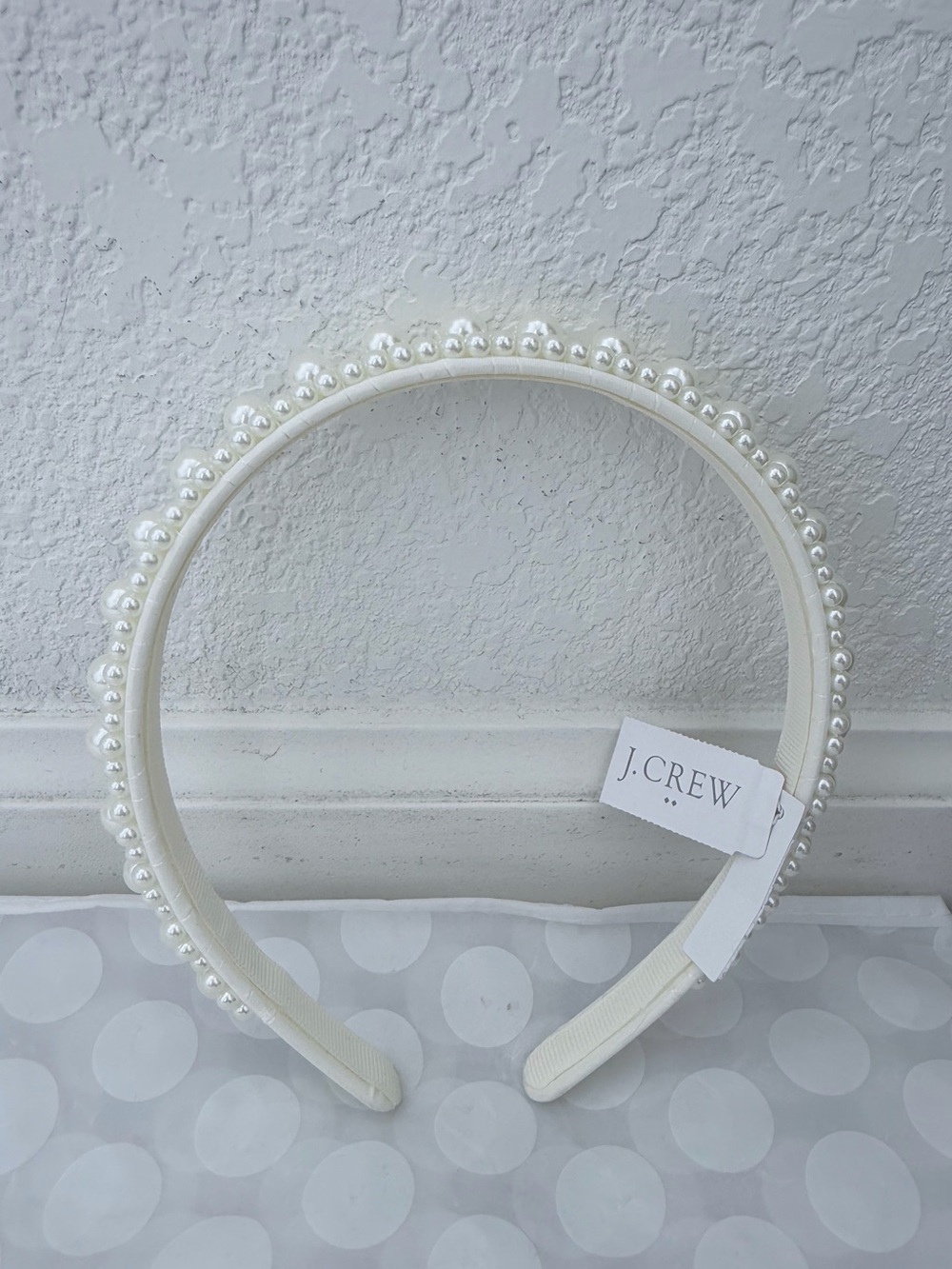 NWT J. Crew Ivory Pearl Headband